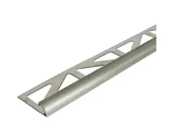 Viertelkreis-Abschlussprofil Durondell Edelstahl gebürstet 250 cm Höhe 12,5 mm