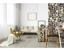 Vinylboden Diele Pecan grau Fold-Down 1239 x 212 x 4,2 mm
