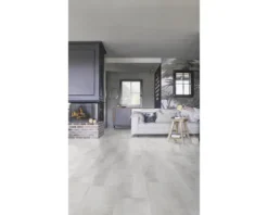Vinylboden Fliese Gotha Clear grau Fold-Down 729 x 389 x 4,2 mm
