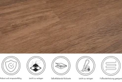 Vinylboden selbstklebend Designplanke 15,24 cm x 91,44 cm in Eichenoptik Dunkelbraun