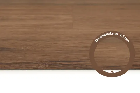 Vinylboden selbstklebend Designplanke 15,24 cm x 91,44 cm in Eichenoptik Dunkelbraun