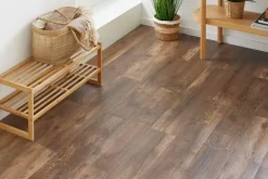 Vinylboden selbstklebend Designplanke 15,24 cm x 91,44 cm in Eichenoptik Dunkelbraun