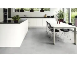 Vinylboden Stein mittelgrau Fliese Klickverbindung 1212.9 x 603.3 x 6,0 mm
