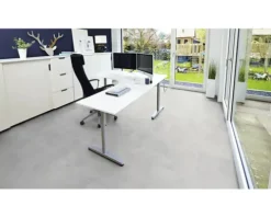 Vinylboden Stein mittelgrau Fliese Klickverbindung 1212.9 x 603.3 x 6,0 mm
