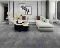 Vinyl-Fliese Montreal marmor grau selbstklebend 400x800x2 mm