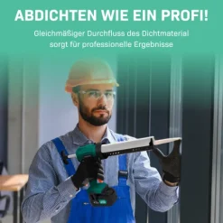 VONROC Akku Kartuschenpresse, Kartuschenpistole [neues Modell] - 20V - 4 Stufen Durchfluss, Silikonpistole inklusive 4.0 Ah Akku und Ladegerät