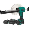 VONROC Akku Kartuschenpresse, Kartuschenpistole neues Modell - 20V - 4 Stufen Durchfluss, Silikonpistole inklusive 2x2h Akku und Ladegerät