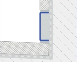 Wandanschlussprofil für Gefällekeile Dural Shower-GK Connect Länge 100 cm Sichtbreite 40 mm