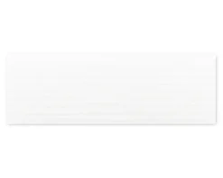Wandfliese Wellen Snow weiß 3D glänzend 30x90 cm rektifiziert