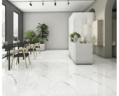 Wand- und Bodenfliese Elegant Statuario 60 x 120 x 0,95 cm glänzend rektifiziert