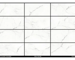 Wand- und Bodenfliese Elegant Statuario 60 x 120 x 0,95 cm glänzend rektifiziert