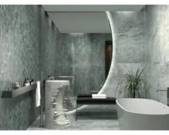 Wand- und Bodenfliese Metal seagreen 60x60 cm matt rektifiziert