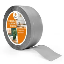 Weichsockelleiste, Breite Sockelleiste 70 x 20 mm, PVC Knickleiste für Wand, Boden, Flexibel, Grau, 1 Meter
