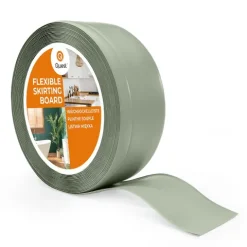 Weichsockelleiste, Breite Sockelleiste 70 x 20 mm, PVC Knickleiste für Wand, Boden, Flexibel, Hellgrün, 1 Meter