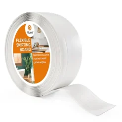 Weichsockelleiste, Breite Sockelleiste 70 x 20 mm, PVC Knickleiste für Wand, Boden, Flexibel, Weiß, 1 Meter