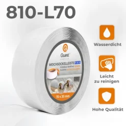 Weichsockelleiste, Breite Sockelleiste 70 x 20 mm, PVC Knickleiste für Wand, Boden, Flexibel, Weiß, 1 Meter