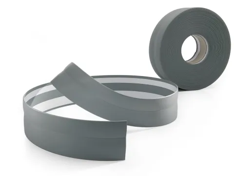 Weichsockelleiste, PVC Sockelleiste Selbstklebend 32 x 23 mm, Flexibel, Grau, 5 Meter