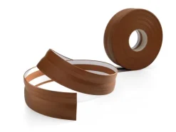Weichsockelleiste, PVC Sockelleiste Selbstklebend 32 x 23 mm, Flexibel, Nussbaum, 15 Meter