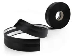 Weichsockelleiste, PVC Sockelleiste Selbstklebend 32 x 23 mm, Flexibel, Schwarz, 25 Meter
