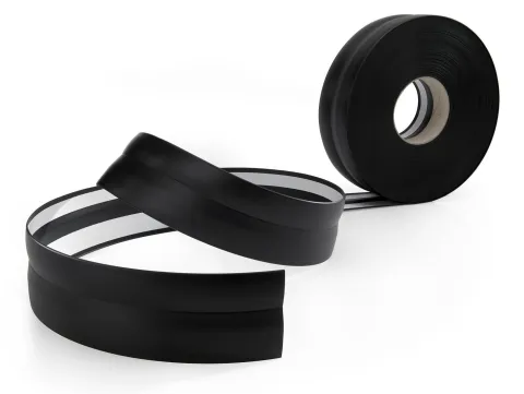 Weichsockelleiste, PVC Sockelleiste Selbstklebend 32 x 23 mm, Flexibel, Schwarz, 25 Meter