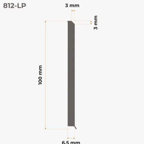 Weichsockelleiste, Sockelleiste Selbstklebend 100 mm, PVC, Flexibel - Grau, 10 Meter