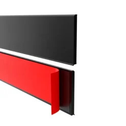 Weichsockelleiste, Sockelleiste Selbstklebend 100 mm, PVC, Flexibel - Schwarz, 10 Meter