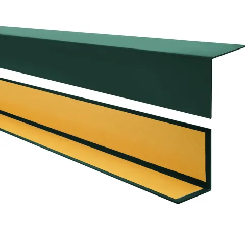 Winkelprofil Selbstklebend 20x20 mm, Hart/PVC Kantenschutzprofil, Winkelleiste für Kanten und Ecken - 100 cm, Schwarz-Silber
