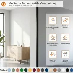 Winkelprofil Selbstklebend 20x20 mm, Hart/PVC Kantenschutzprofil, Winkelleiste für Kanten und Ecken - 100 cm, Schwarz-Silber