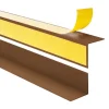 Winkelprofil Selbstklebend 40x40 mm, Hart-PVC Kantenschutzprofil, Winkelleiste für Innenecken - 100 cm, Braun