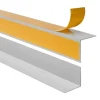 Winkelprofil Selbstklebend 40x40 mm, Hart-PVC Kantenschutzprofil, Winkelleiste für Innenecken - 200 cm, Grau
