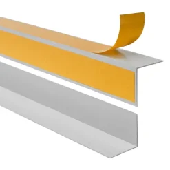 Winkelprofil Selbstklebend 40x40 mm, Hart-PVC Kantenschutzprofil, Winkelleiste für Innenecken - 200 cm, Grau