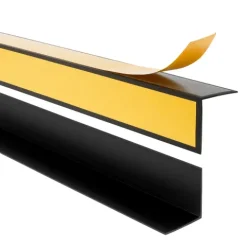 Winkelprofil Selbstklebend 40x40 mm, Hart-PVC Kantenschutzprofil, Winkelleiste für Innenecken - 100 cm, Schwarz