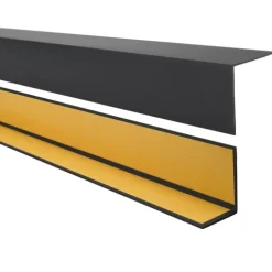 Winkelprofil Selbstklebend 20x20 mm, Hart/PVC Kantenschutzprofil, Winkelleiste für Kanten und Ecken - 150 cm, Schwarz