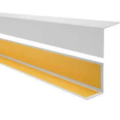 Winkelprofil Selbstklebend 20x20 mm, Hart/PVC Kantenschutzprofil, Winkelleiste für Kanten und Ecken - 150 cm, Grau