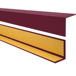 Winkelprofil Selbstklebend 20x20 mm, Hart/PVC Kantenschutzprofil, Winkelleiste für Kanten und Ecken - 200 cm, Weinrot