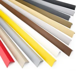 Winkelprofil Selbstklebend 27x27mm, PVC Kantenschutzprofil, Winkelleiste für Kanten und Ecken, Flexibel, L-Form - 165 cm, Beige