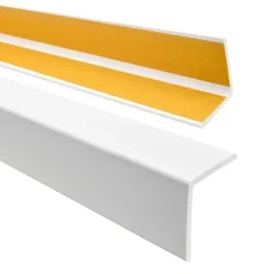 Winkelprofil Selbstklebend 27x27mm, PVC Kantenschutzprofil, Winkelleiste für Kanten und Ecken, Flexibel, L-Form - 130 cm, Weiß