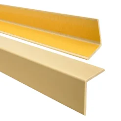 Winkelprofil Selbstklebend 27x27mm, PVC Kantenschutzprofil, Winkelleiste für Kanten und Ecken, Flexibel, L-Form - 70 cm, Creme