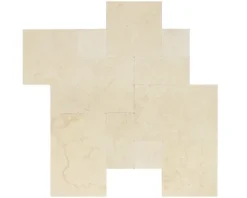 Wohnrausch Kalkstein Fliesen CLEOPATRA GOLD Römischer Verband 1,2 cm, getrommelt, gelb, beige