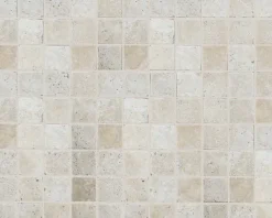 Wohnrausch Natursteinmosaik Travertin CREMA 4,8 x 4,8 cm, getrommelt, beige