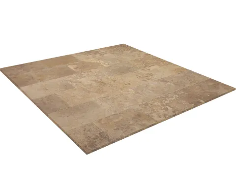 Wohnrausch Travertin Fliesen BROWN 61 x 40,6 x 1,2 cm, getrommelt, braun