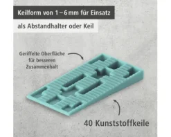 Wolfcraft Verlegekeile 1–6 mm 40-tlg.