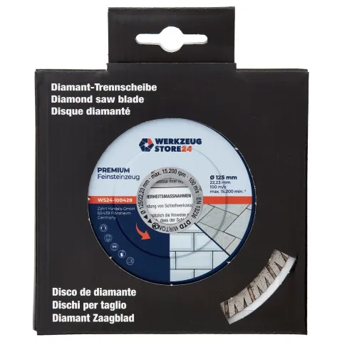 WS24 Diamanttrennscheibe Premium Feinsteinzeug 125 mm - WS24-100428