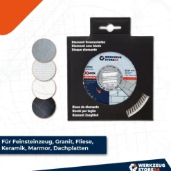 WS24 Diamanttrennscheibe X-Lock® Premium Feinsteinzeug 125 mm - WS24-100435