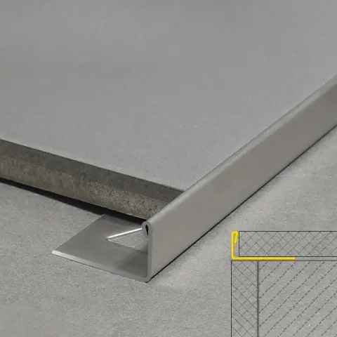10x Edelstahl Fliesenschiene Winkelprofil L-Profil L250cm 11mm gebürstet