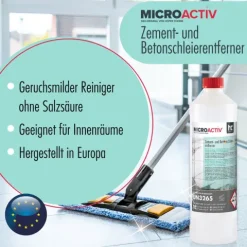 3 x 1 L Microactiv® Zement- und Betonschleierentferner in Flaschen