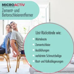 3 x 1 L Microactiv® Zement- und Betonschleierentferner in Flaschen