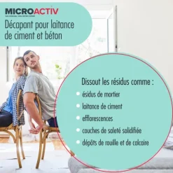 3 x 1 L Microactiv® Zement- und Betonschleierentferner in Flaschen