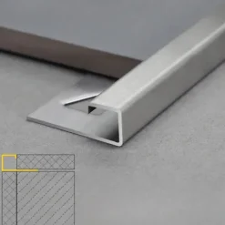 30x Quadrat Edelstahl Fliesenschiene Abschlussprofil L250cm 11mm gebürstet