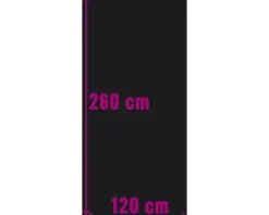XXL Feinsteinzeug Wandfliese Black matt 120 x 260 cm 6 mm